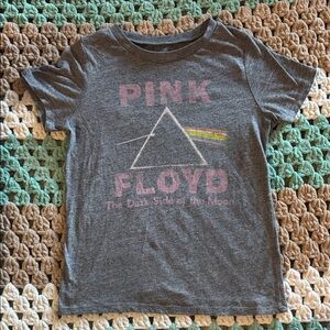 Gray Pink Floyd Dark Side Moon Graphic Band Tee Shirt Top Vintage Womans Small